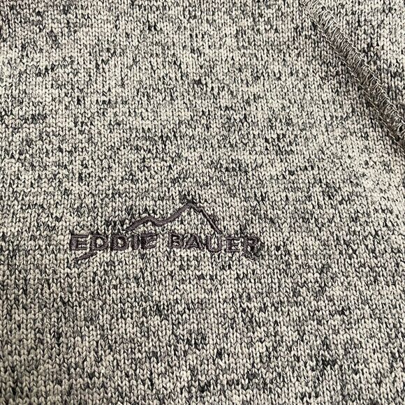 Eddie Bauer 1/4 Zip Fleece Jacket Sweater Mens Medium Brown Outdoor Hiking Trek - Picture 11 of 12